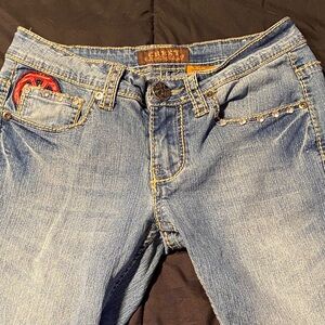 Crest Jeans with Peace Sign